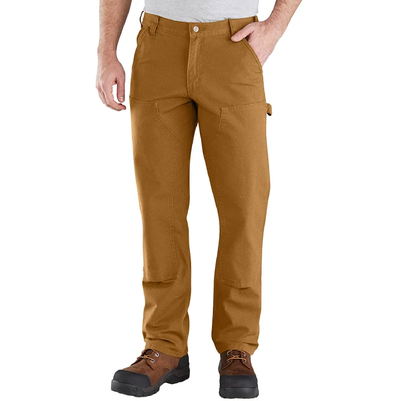 Men's Sports Pants for Active LifestylesCarhartt Men's Rugged Flex® Relaxed Fit Double-Front Duck Pant_Carhartt Brown