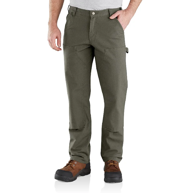 Men's Casual Pants for Everyday WearCarhartt Men's Rugged Flex® Relaxed Fit Double-Front Duck Pant_Moss