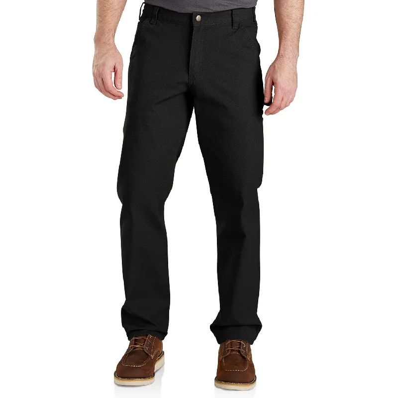 Men's Solid-Colored Pants for VersatilityCarhartt Men's Rugged Flex® Relaxed Fit Duck Dungaree_Black