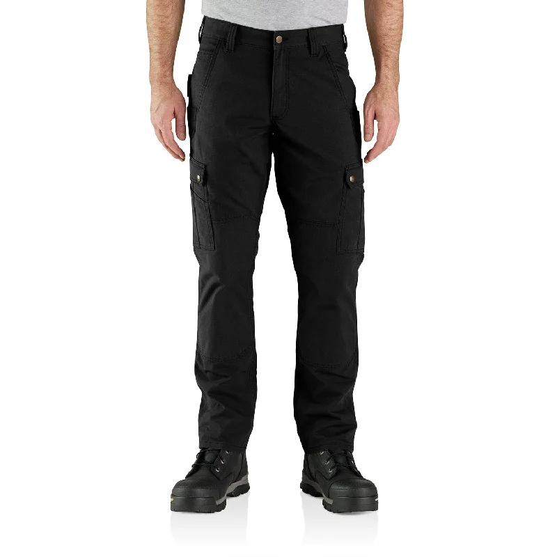 Men's Patterned Pants with Geometric DesignsCarhartt Men's Rugged Flex® Ripstop Cargo Work Pant_Black