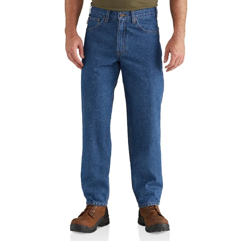 Men's Drawstring Pants for AdjustabilityCarhartt Men's Relaxed Fit Tapered Leg Jean_Darkstone