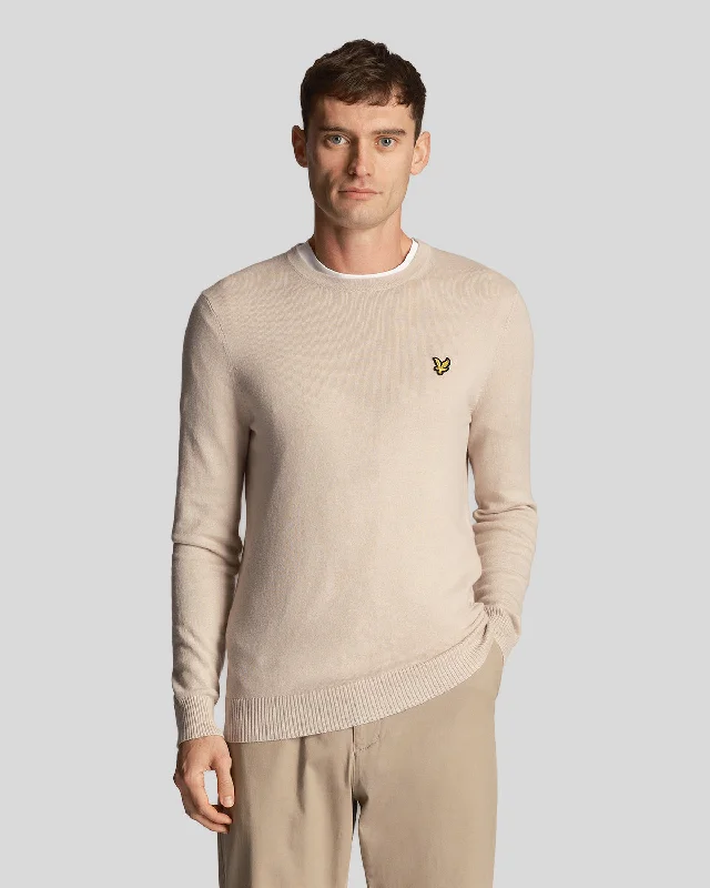 Designer Men's SportswearCotton Merino Crew Neck Jumper