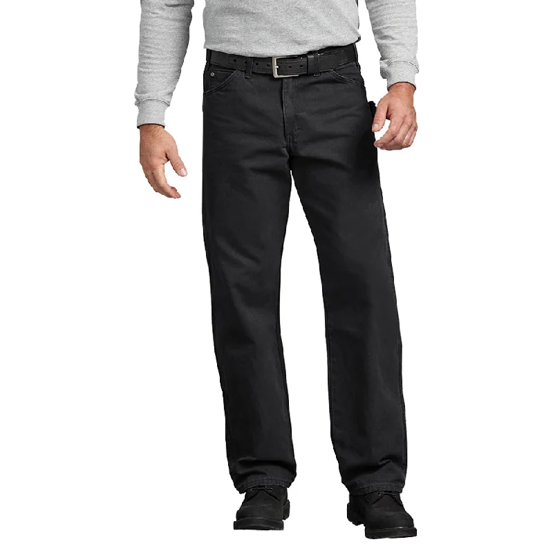 Men's Skinny Jeans for a Trendy LookDickies Men's Relaxed Fit Straight Leg Carpenter Duck Jean_Rinsed Black