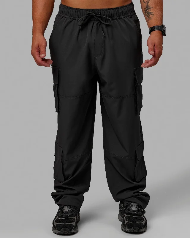 Men's Patterned Pants with PlaidsEnergy Stretch Relaxed Fit Cargo Pants - Pirate Black