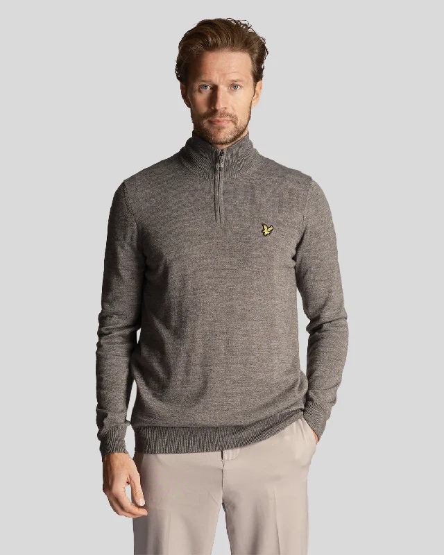 Warm and Comfortable Men's SportswearGolf Core 1/4 Zip Merino Jumper