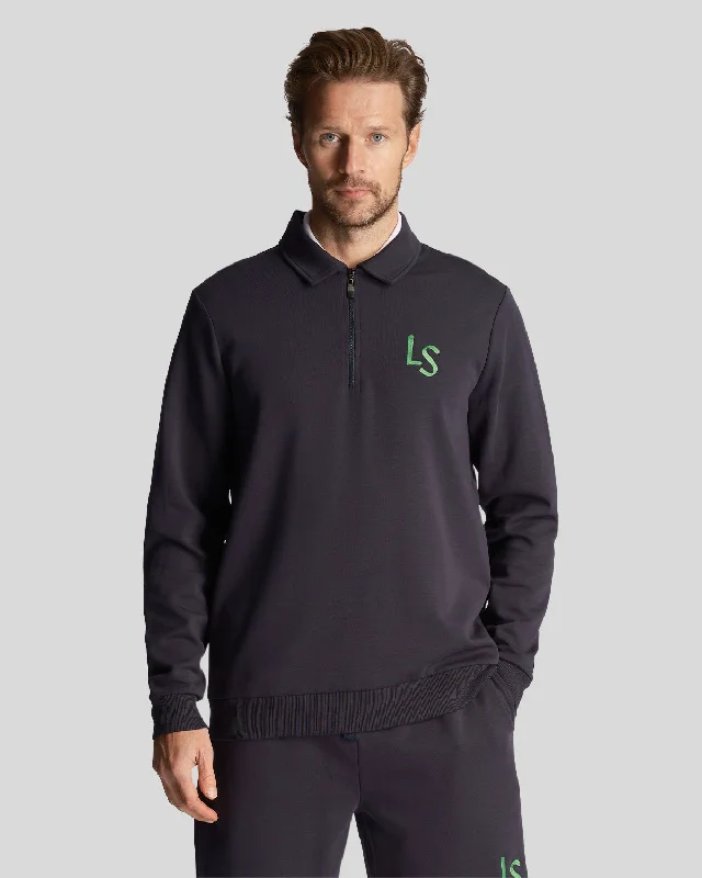 Casual Daily Wear Men's SportswearGolf LS Logo 1/4 Zip Sweatshirt