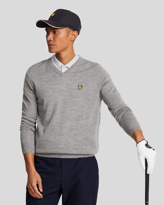 Athletic-Cut Men's SportswearGolf V Neck Jumper