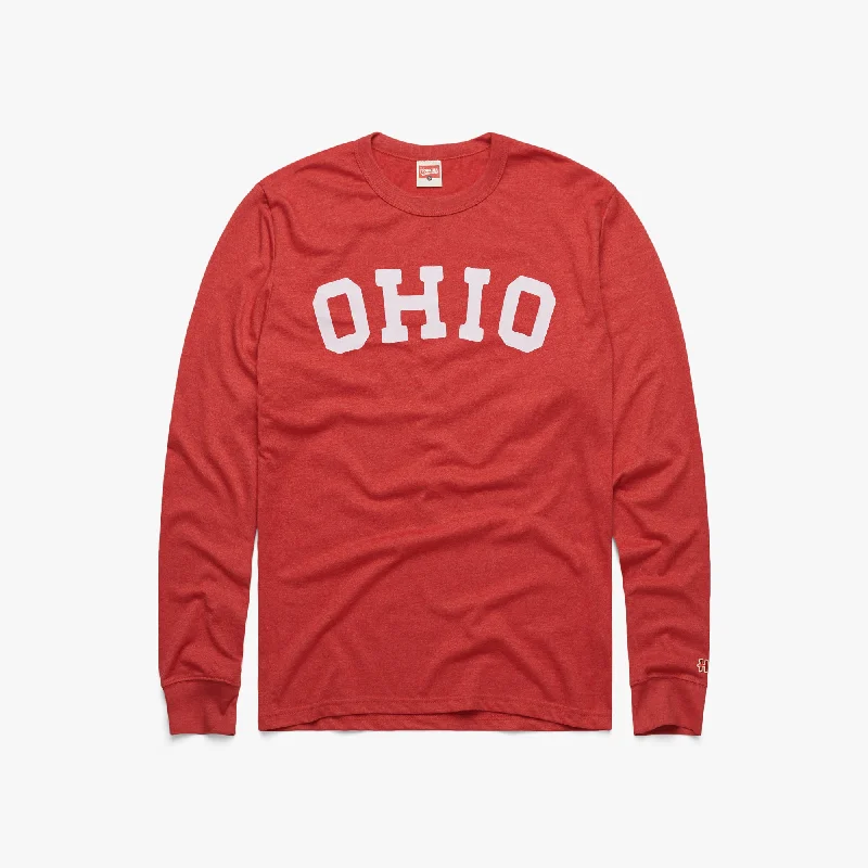 Men's Flowy Shirts for a Relaxed LookJesse Owens Block Ohio Long Sleeve Tee