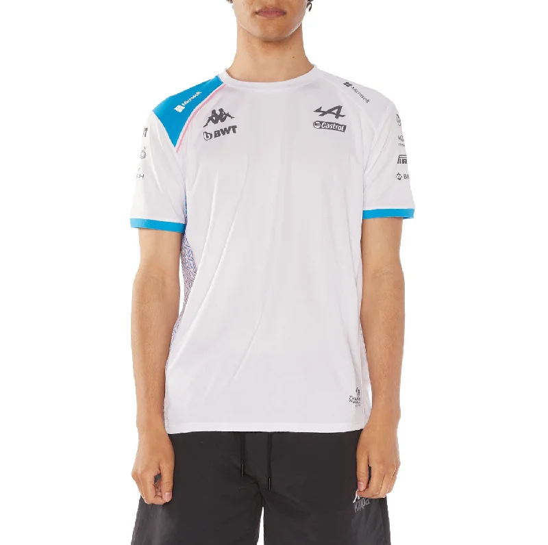 Men's Shirts with Belt AttachmentsAbolim Alpine F1 Jersey - White Blue