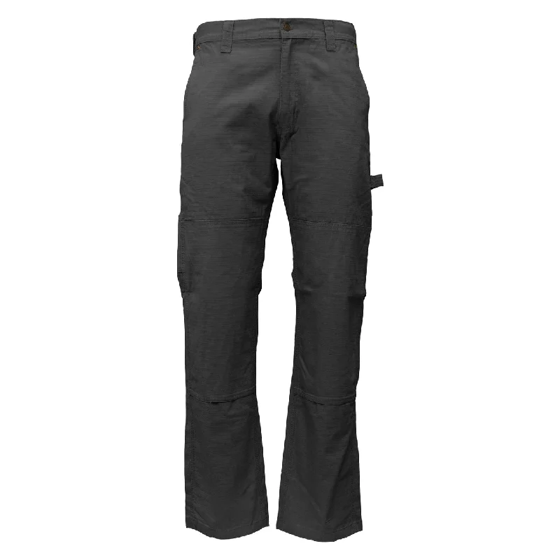 Men's Pants with Stretchable Fabric for FlexibilityKEY Men's Rip Stop Double-Front Dungaree_Graphite