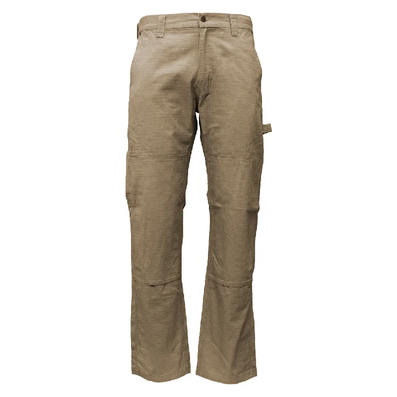 Men's Pants with Wrinkle-Resistant FabricKEY Men's Rip Stop Double-Front Dungaree_Khaki