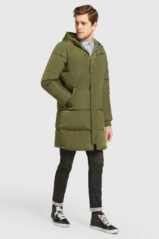 Trendy Men's Anorak JacketsKnee Length Winter Thickened Down Jacket