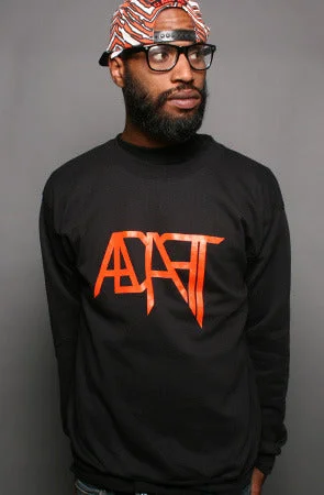 All-Season Men's SportswearLow Go (Men's Black/Orange Crewneck)