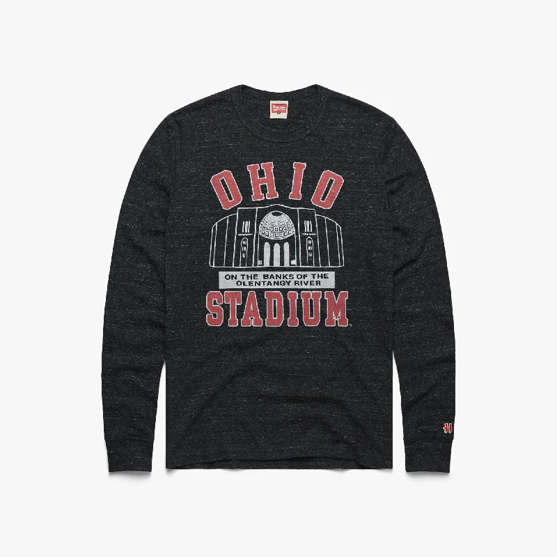 Men's Shirts with Lace-Up HemlinesOhio Stadium Olentangy Long Sleeve Tee