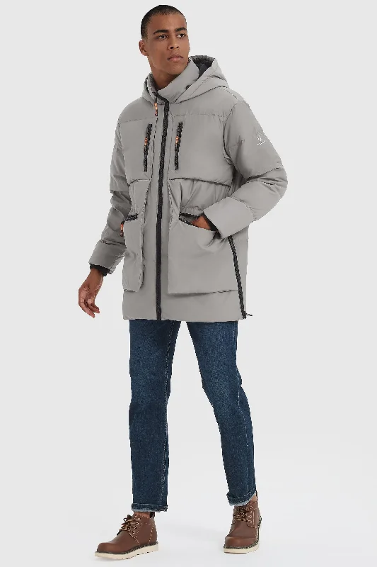 Cool Men's Pea Coats092 Classics Hooded Thickened Down Jacket