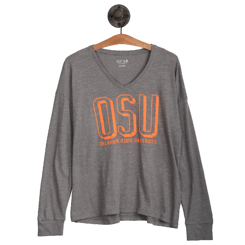 Men's Shirts with Pin CollarsOSU LADIES SLUB L/S TEE - OSUSLST