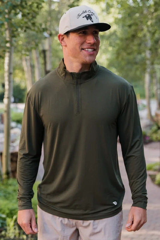 Casual Men's SportswearPerformance Quarter Zip - Mallard Green