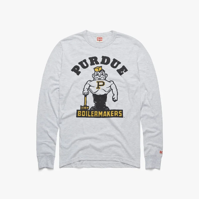 Men's Shirts with Appliquéd SleevesPurdue Boilermakers Long Sleeve Tee