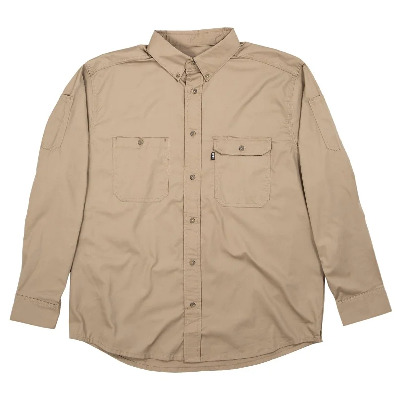 Men's Shirts with Single-Breasted DesignsUtility Lightweight Canvas Shirt