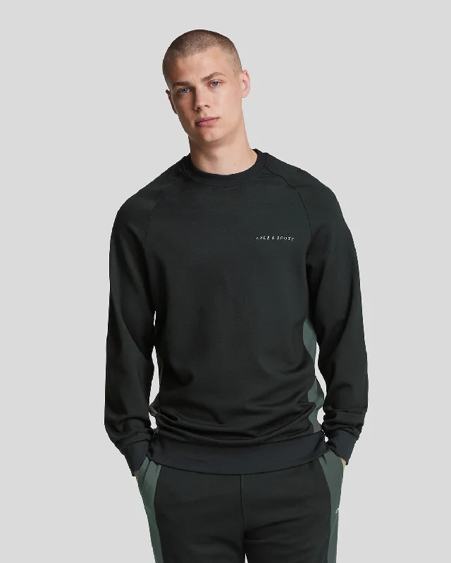 Tennis-Ready Quick-Drying Men's SportswearSports Colour Block Crew Neck Sweatshirt