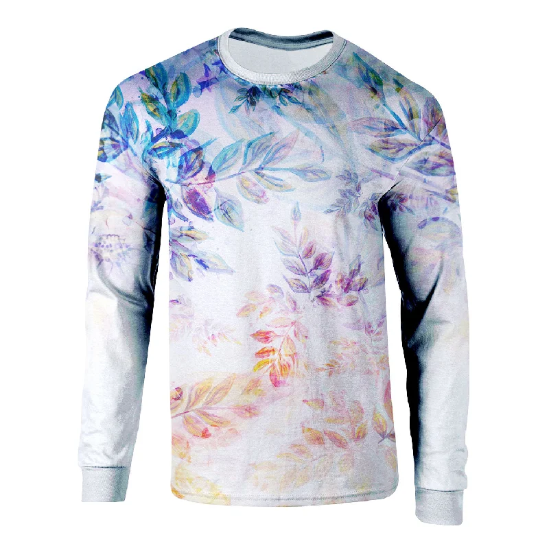 Men's Shirts with Patchwork SleevesSunset Bloom Long Sleeve Shirt