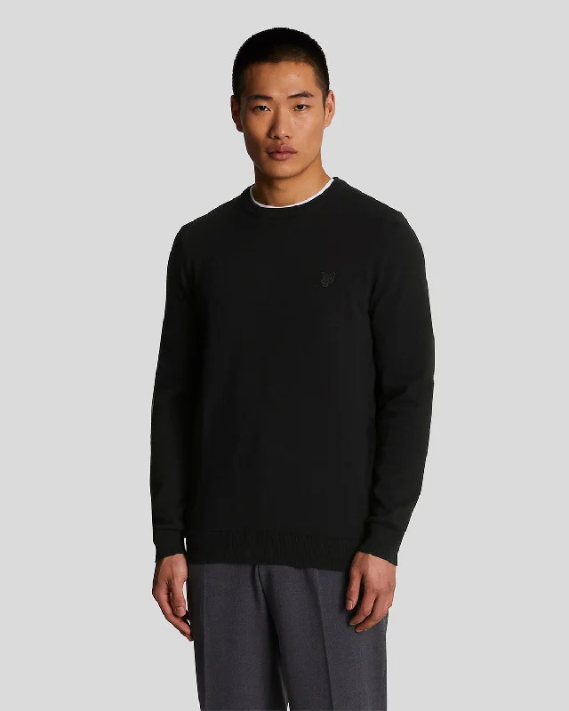 Sports-Inspired Men's SportswearTonal Eagle Cotton Crew Neck Jumper