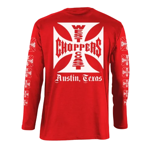 Breathable Men's Mesh TopsWCC OG LOGO LONGSLEEVE ATX-RED