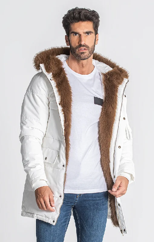 Men's Coats with Flannel LiningWhite iD Coat