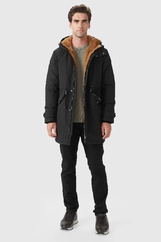 Men's Coats with PocketsWinter Thicken Parka Jacket with Fleece Lined